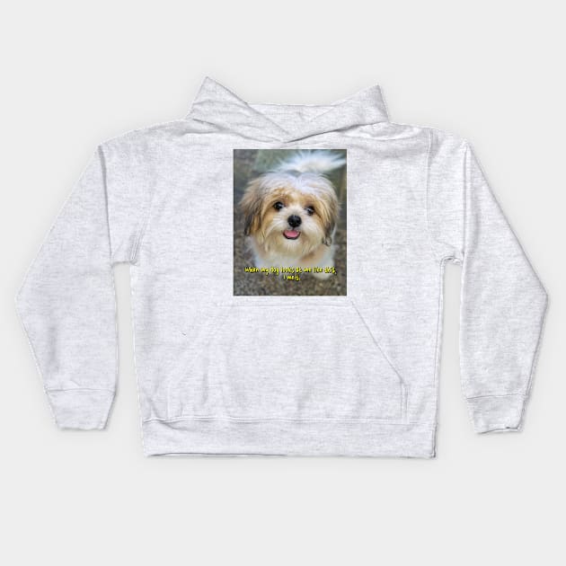 When my dog looks at me like this, I melt. Kids Hoodie by likbatonboot